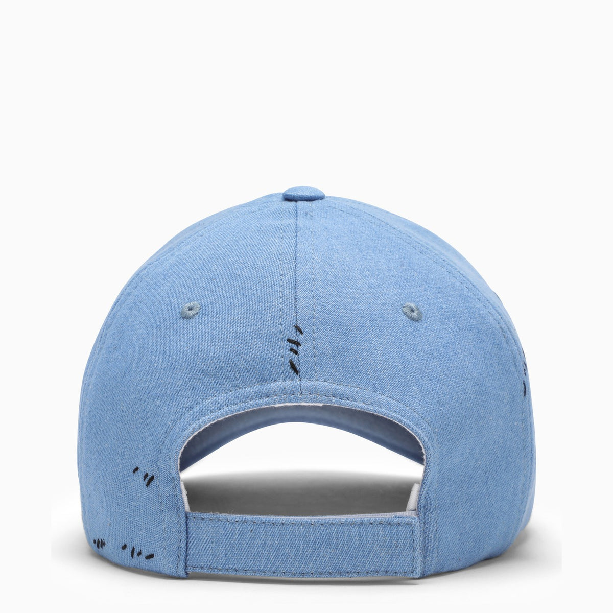 Marni浅蓝色棉棒球帽，带徽标| Balardi