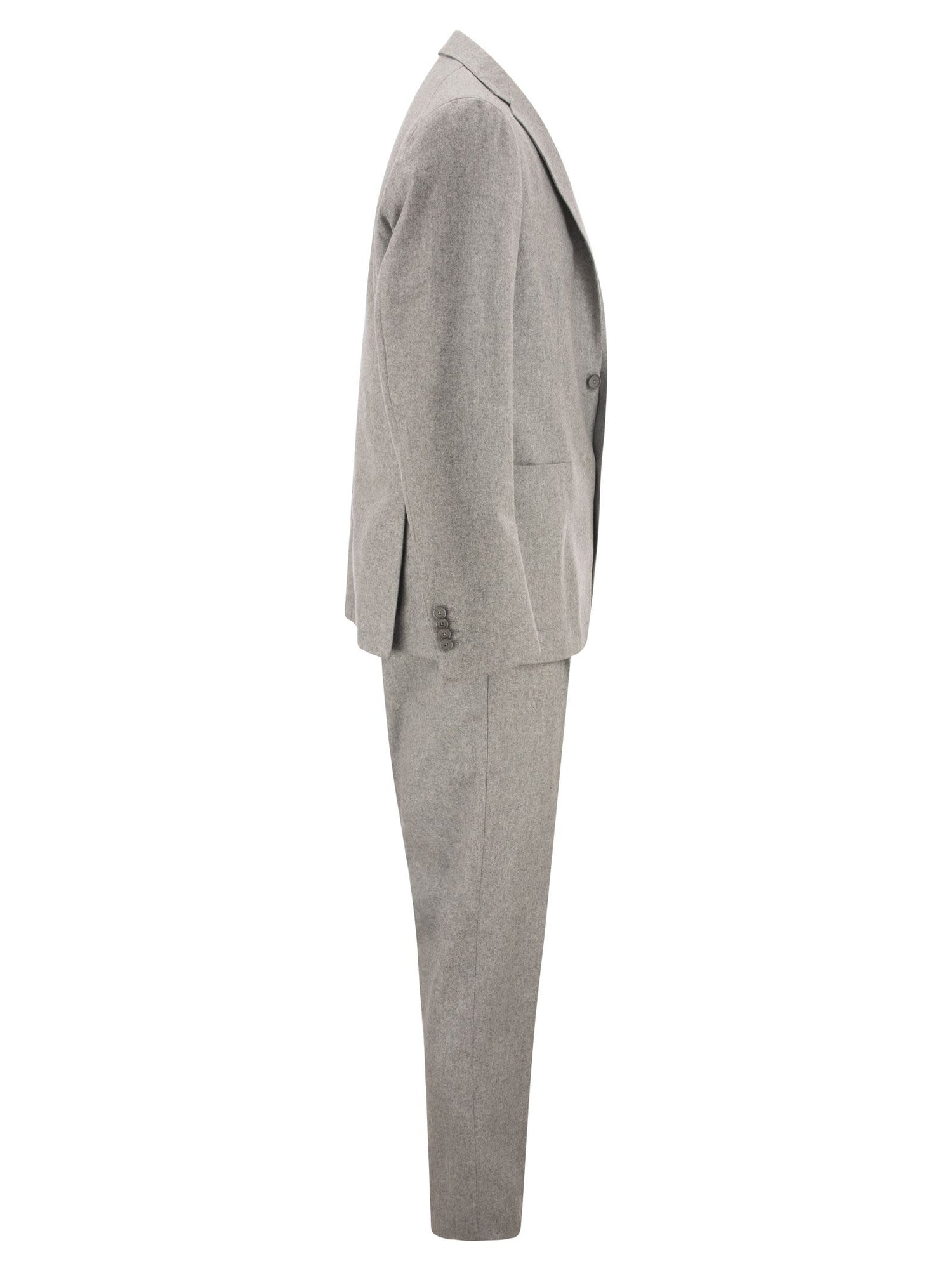 Tagliatore checked virgin wool suit - Grey