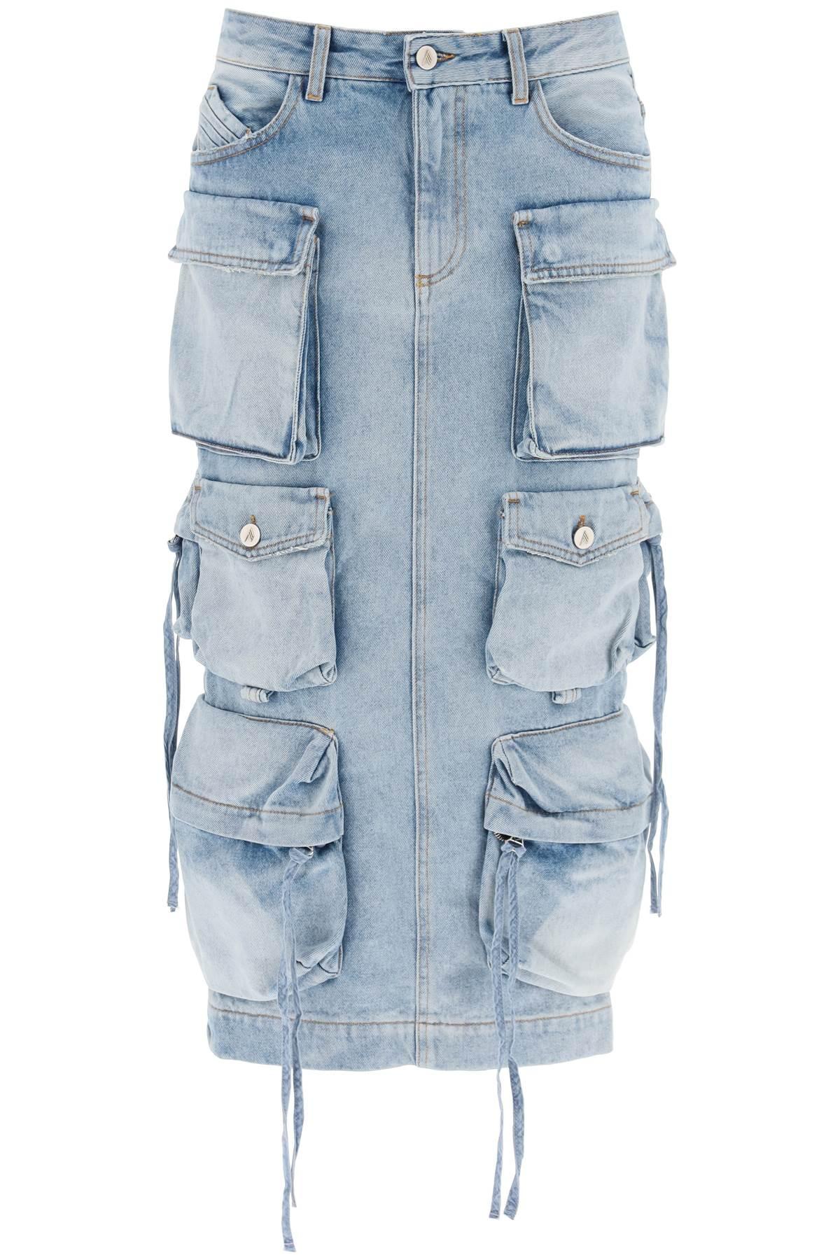 The Attico Cargo Denim Skirt 26